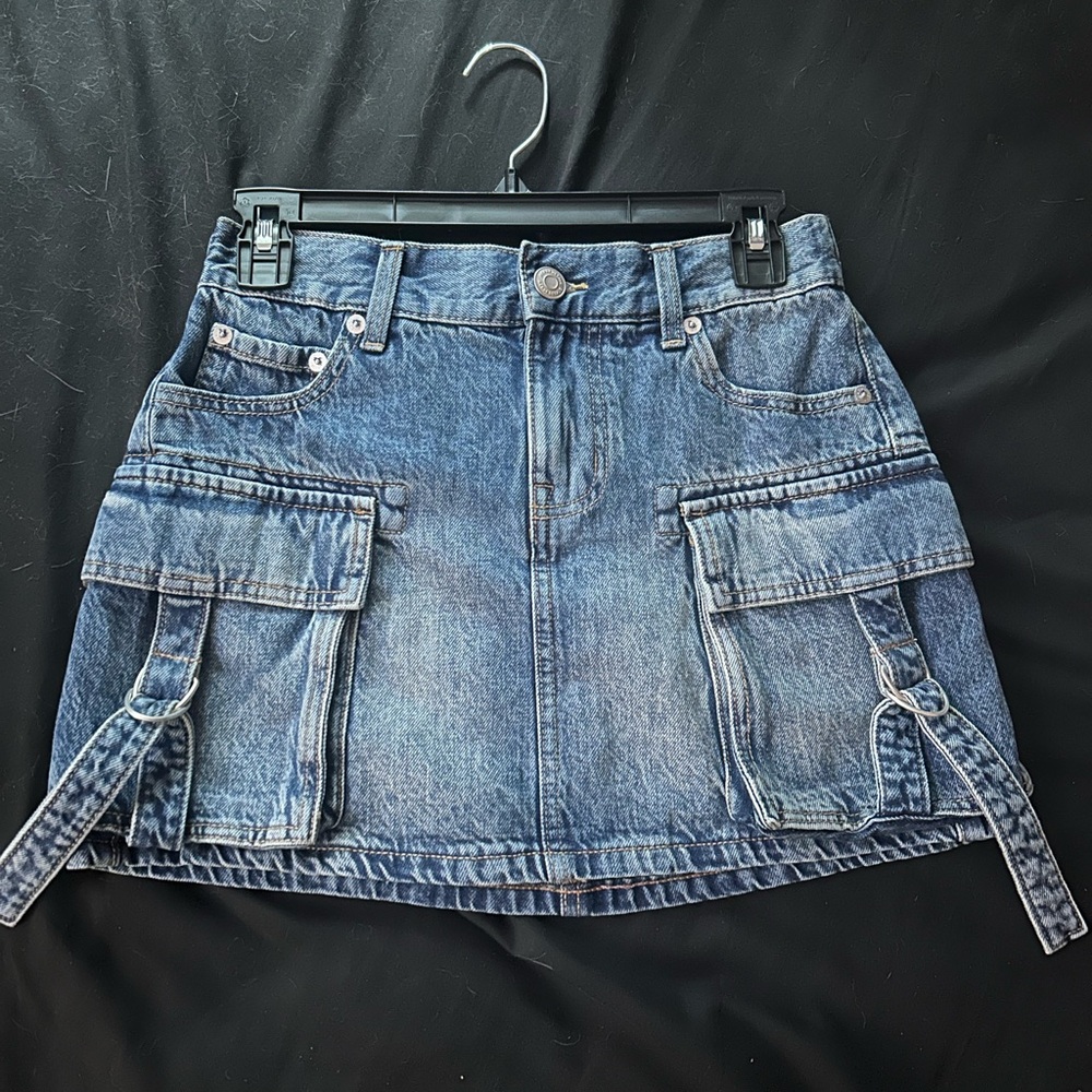 Aeropostale Blue Cargo Mini Skirt Casual